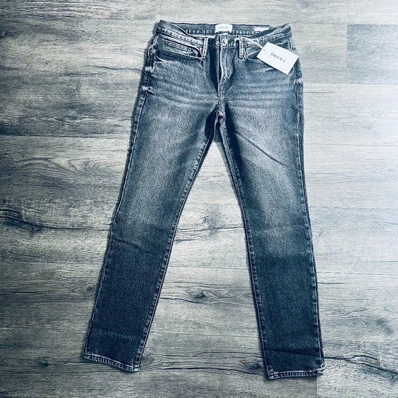 NWT Frame, L'Homme Skinny Jeans, Deacon (Black), 33
